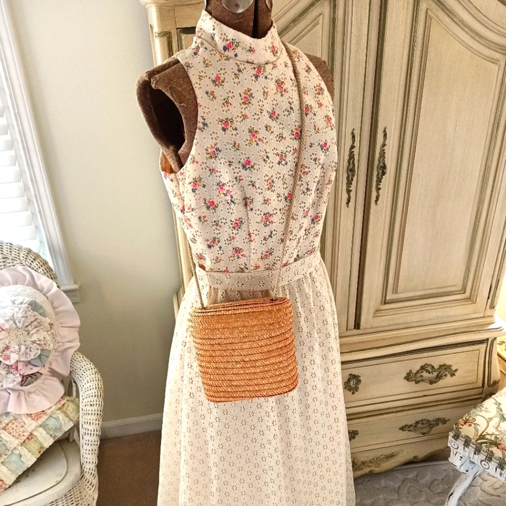 FABULOUS VTG 70S" VICKY VAUGHAN" MAXI DRESS!